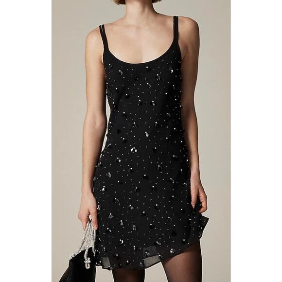 J. Crew Dresses & Skirts - J. Crew Collection Paillette Slip Dress in Chiffon Size 2 NWT